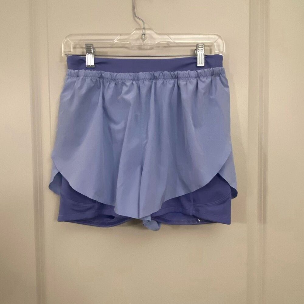 Athleta Lavender Two-Layer Athletic Shorts